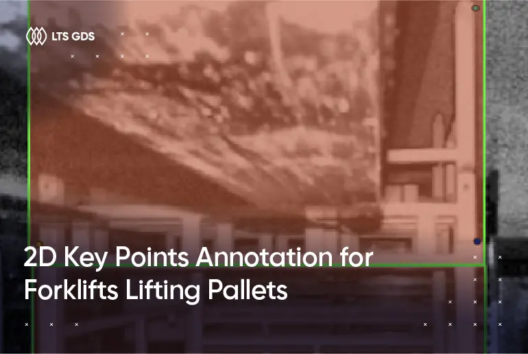 2D Key Points Annotation for Forklifts Lifting Pallets