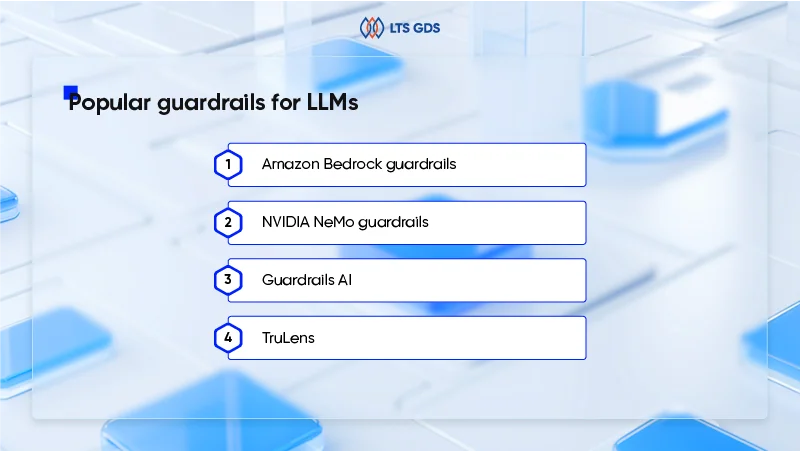 Popular guardrails for LLMs