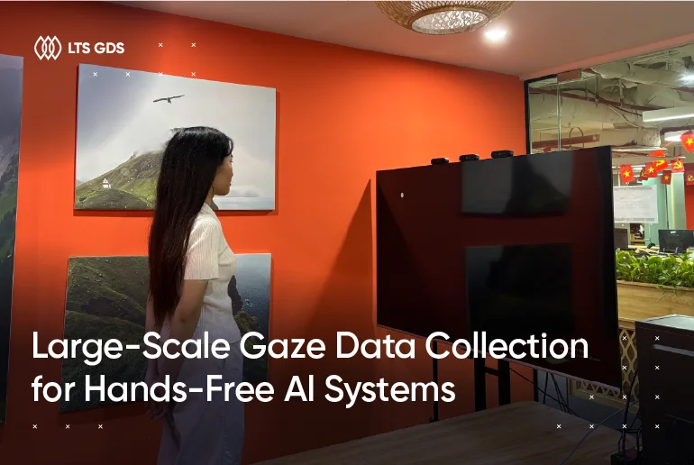Large-Scale Gaze Data Collection for Hands-Free AI Systems